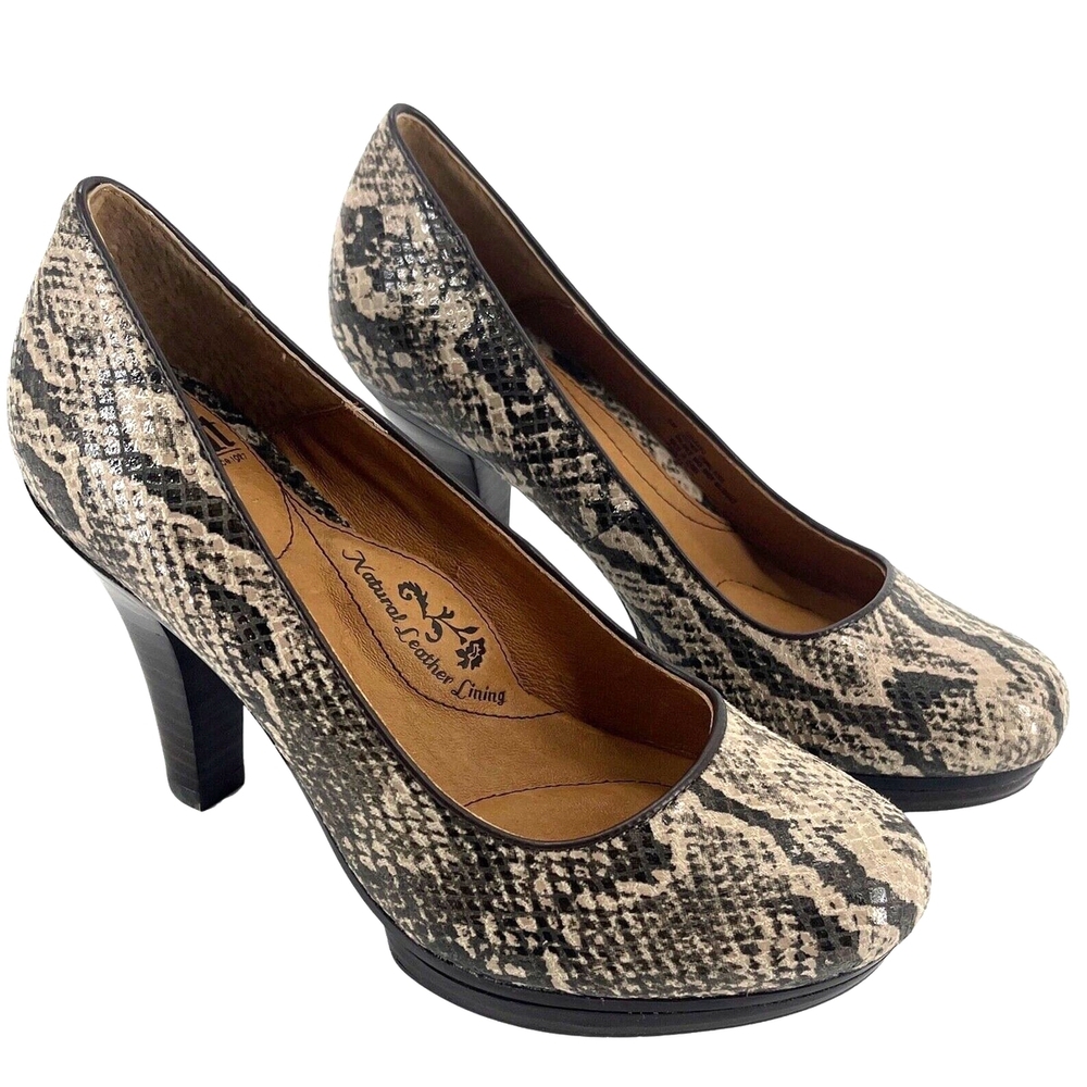 Sofft Snakeskin Print Heels